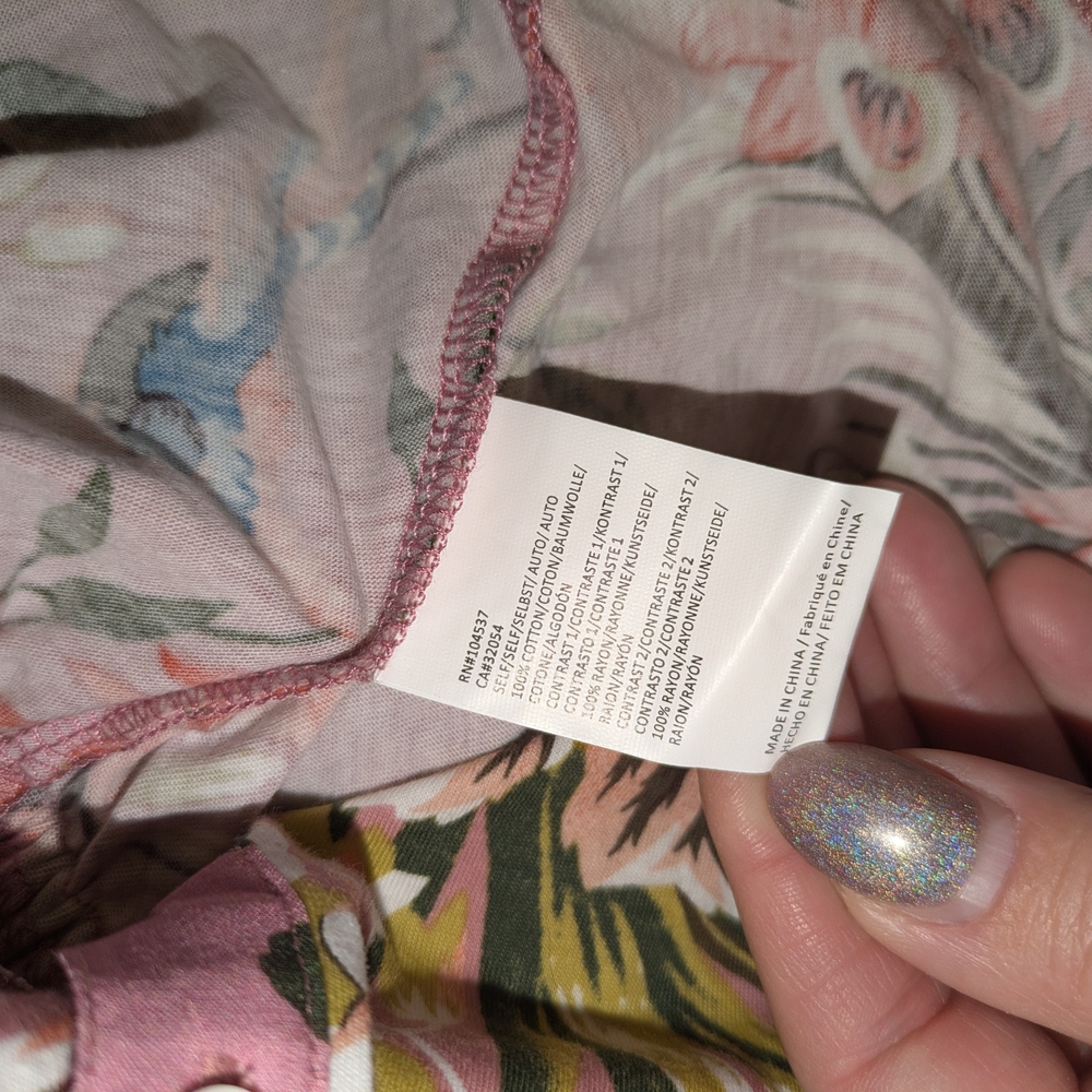 Anthropologie Pink Floral Camisole - Picture 5 of 6